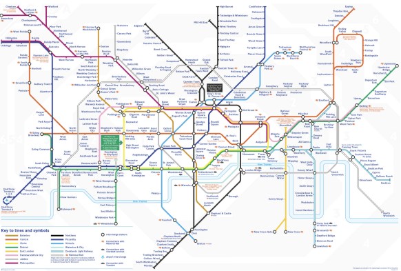 Схема линий Лондонского метро